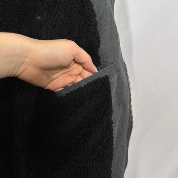 Quiksilver mens sherpa lined canvas jacket warm workwear zip front XL gray - Picture 10 of 15